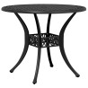 Table de jardin noir Ø90x75 cm aluminium coulé 562862562862