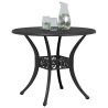 Table de jardin noir Ø90x75 cm aluminium coulé 562862562862