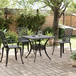 Table de jardin noir 80x80x75 cm aluminium coulé 562863562863