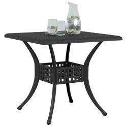 Table de jardin noir 80x80x75 cm aluminium coulé 562863562863