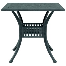 Table de jardin vert 80x80x75 cm aluminium coulé 562864562864