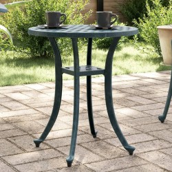 Table de jardin vert Ø48x53 cm aluminium coulé 562865562865