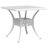 Table de jardin blanc 80x80x75 cm aluminium coulé 562866562866