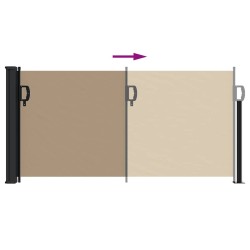 Auvent latéral rétractable taupe 100x500 cm 562872562872