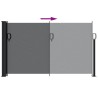 Auvent latéral rétractable noir 120x500 cm 562874562874