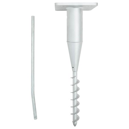 Base de parasol enterré avec tringle 16x16x52 cm acier 562882562882