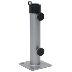 Base de parasol pour mât Ø38/48 mm argenté acier 562885562885