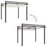 Tonnelle de jardin avec toit rétractable crème 3x3 m aluminium 562886562886