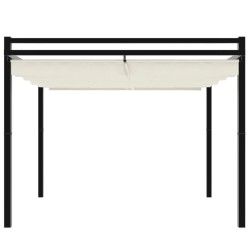 Tonnelle de jardin avec toit rétractable crème 3x3 m aluminium 562886562886