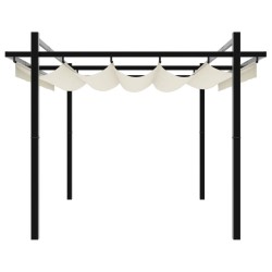Tonnelle de jardin avec toit rétractable crème 3x3 m aluminium 562886562886
