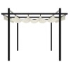 Tonnelle de jardin avec toit rétractable crème 3x3 m aluminium 562886562886