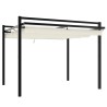 Tonnelle de jardin avec toit rétractable crème 3x3 m aluminium 562886562886