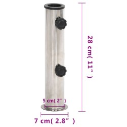 Base de parasol pour mât Ø38/48 mm argenté inox 562890562890