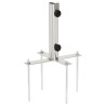 Base de parasol avec piquets de sol Ø32-38 mm argenté acier 562892562892