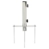 Base de parasol avec piquets de sol Ø32-38 mm argenté acier 562892562892