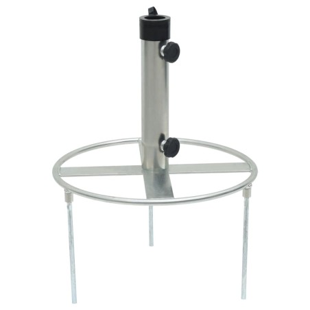 Base de parasol avec piquets de sol Ø38/48 mm argenté acier 562893562893
