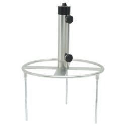 Base de parasol avec piquets de sol Ø38/48 mm argenté acier 562893562893