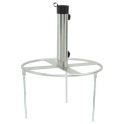 Base de parasol avec piquets de sol Ø38/48 mm argenté acier 562893562893