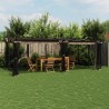 Tonnelle avec parois en filet taupe 6x3 m acier 562897562897