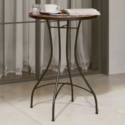 Table de bistro mosaïque terre cuite blanc Ø50x70 cm céramique 562899562899