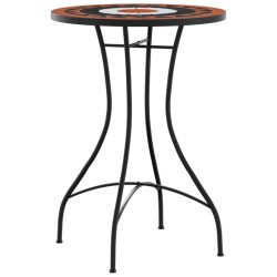 Table de bistro mosaïque terre cuite blanc Ø50x70 cm céramique 562899562899