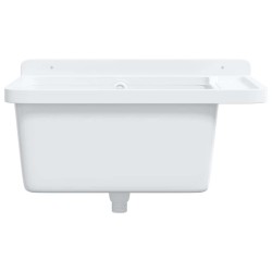 Évier utilitaire pour montage murale blanc 60x40x28 cm résine 562902562902