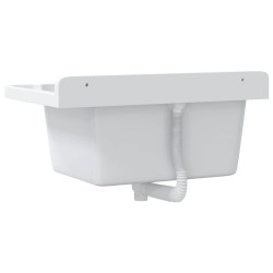 Évier utilitaire pour montage murale blanc 60x40x28 cm résine 562902562902