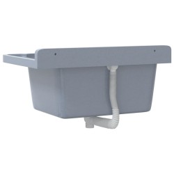 Lavabo pour montage murale gris 60x40x28 cm résine 562904562904