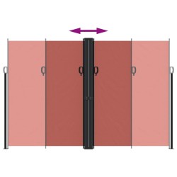 Auvent latéral rétractable terre cuite 220x1200 cm 562986562986