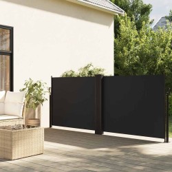 Auvent latéral rétractable noir 100x1000 cm 562989562989