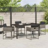 Ensemble de salle à manger pour jardin 5 pcs Gris polyrotin 563036563036