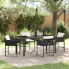 Ensemble de salle à manger pour jardin 5 pcs Noir polyrotin 563038563038