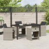 Ensemble de salle à manger pour jardin 5 pcs Gris clair 563040563040