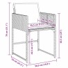Ensemble de salle à manger pour jardin 5 pcs Noir polyrotin 563043563043