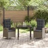 Ensemble de salle à manger pour jardin 3 pcs Gris polyrotin 563044563044