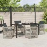 Ensemble de salle à manger pour jardin 5 pcs Gris clair 563054563054