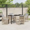 Ensemble de salle à manger pour jardin 5 pcs Beige polyrotin 563055563055