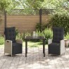 Ensemble de salle à manger pour jardin 3 pcs Gris clair 563058563058