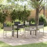 Ensemble de salle à manger pour jardin 5 pcs Gris clair 563060563060