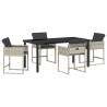Ensemble de salle à manger pour jardin 5 pcs Gris clair 563061563061