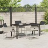 Ensemble de salle à manger pour jardin 5 pcs Gris clair 563061563061