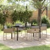Ensemble de salle à manger pour jardin 5 pcs Beige polyrotin 563064563064