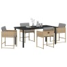 Ensemble de salle à manger pour jardin 5 pcs Beige polyrotin 563064563064