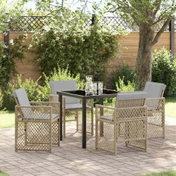 Ensemble de salle à manger pour jardin 5 pcs Beige polyrotin 563066563066