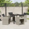 Ensemble de salle à manger pour jardin 5 pcs Gris clair 563067563067
