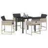 Ensemble de salle à manger pour jardin 5 pcs Gris clair 563070563070