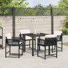 Ensemble de salle à manger pour jardin 5 pcs Noir polyrotin 563071563071