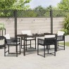 Ensemble de salle à manger pour jardin 5 pcs Noir polyrotin 563073563073