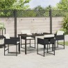 Ensemble de salle à manger pour jardin 5 pcs Noir polyrotin 563074563074
