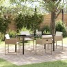 Ensemble de salle à manger pour jardin 5 pcs Beige polyrotin 563077563077